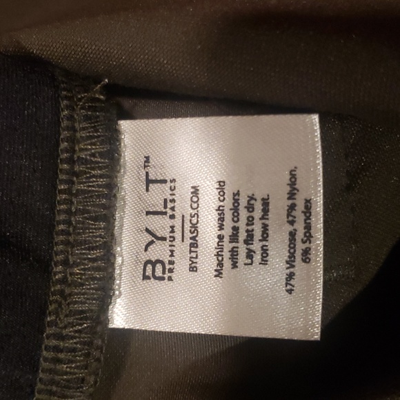 BYLT Everyday Pants 2.0 Olive Army Green Skinny Stretch - Picture 4 of 4